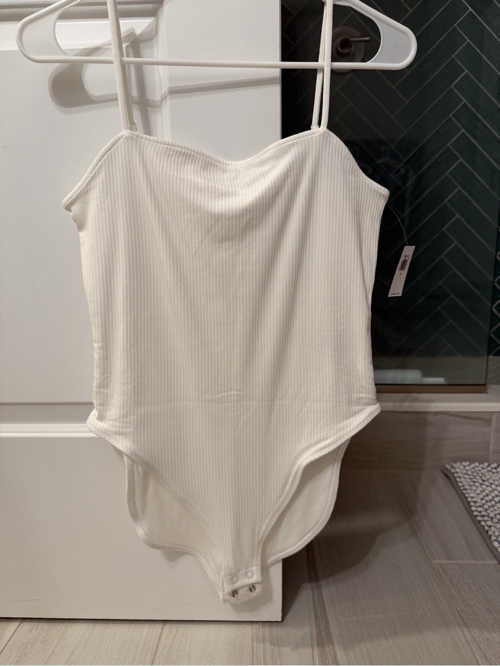NWT Old Navy White Ribbed Stretchy Bodysuit